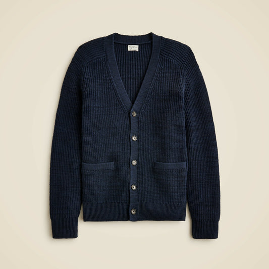 Men Linen-cotton blend V-neck cardigan - J.Crew