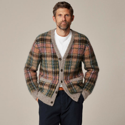 Men Alpaca-blend V-neck cardigan - J.Crew