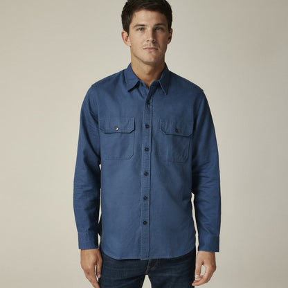 Men Linen-cotton blend twill workshirt - J.Crew