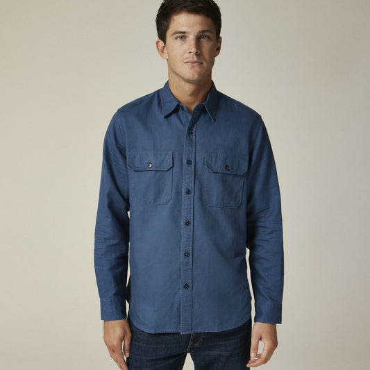 Men Linen-cotton blend twill workshirt - J.Crew