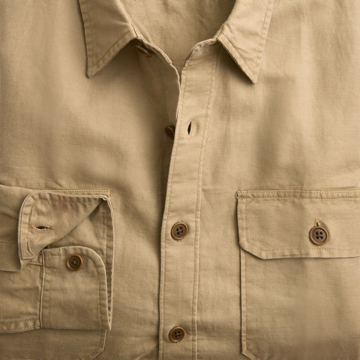 Men Linen-cotton blend twill workshirt - J.Crew