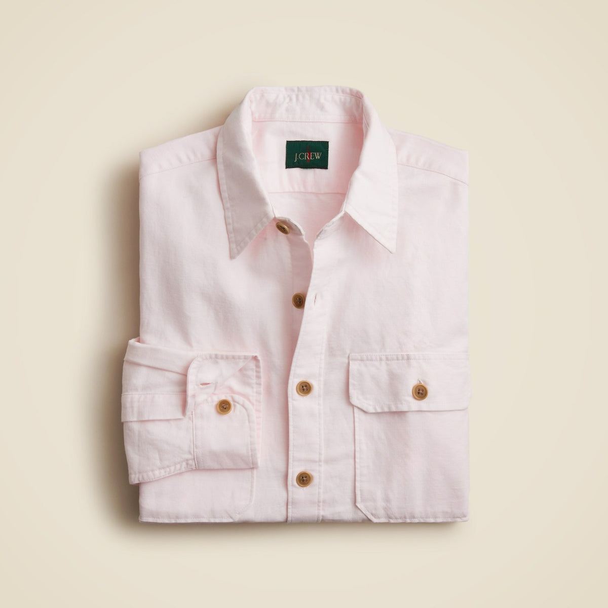Men Linen-cotton blend twill workshirt - J.Crew