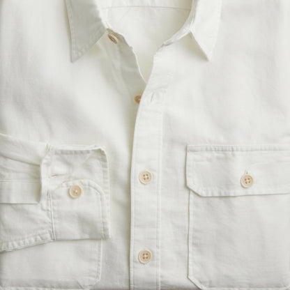 Men Linen-cotton blend twill workshirt - J.Crew