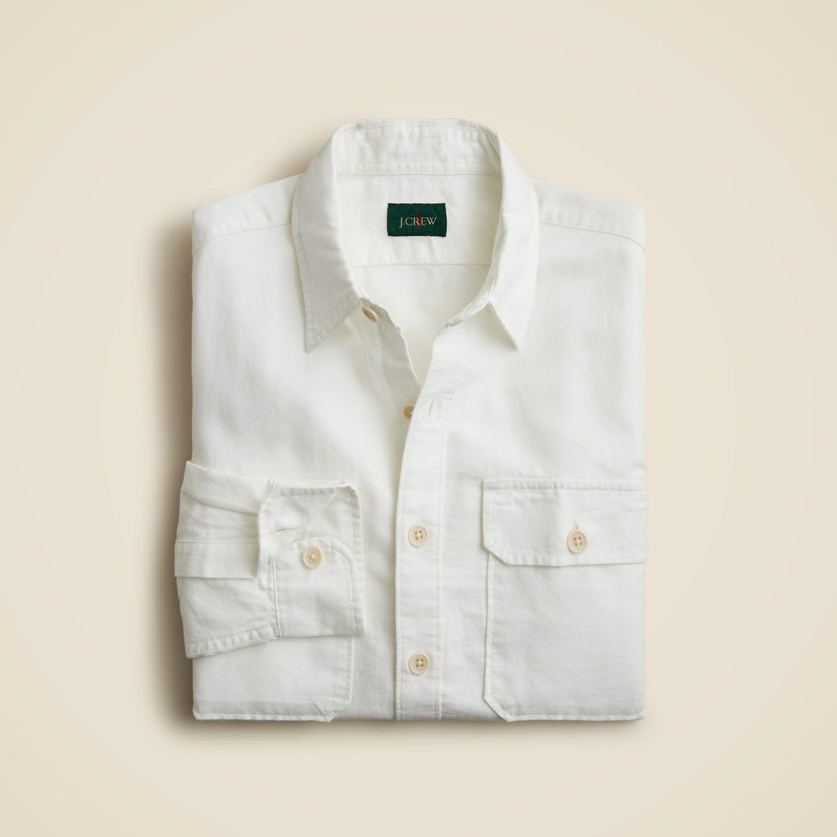 Men Linen-cotton blend twill workshirt - J.Crew