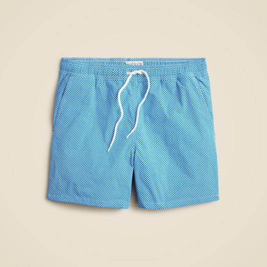Men 6'' stretch swim trunk in print with ECONYL&reg; nylon - J.Crew