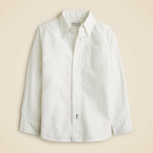 Kids Kids' button-down linen-blend shirt - J.Crew