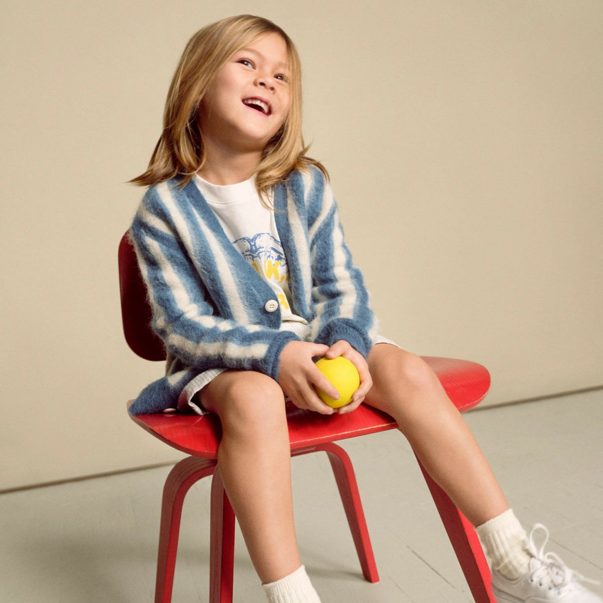 Kids Kids' wool-blend cardigan in stripe - J.Crew