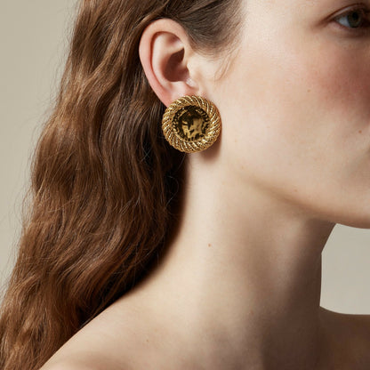 Women Rope coin stud earrings - J.Crew