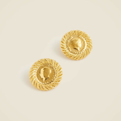 Women Rope coin stud earrings - J.Crew