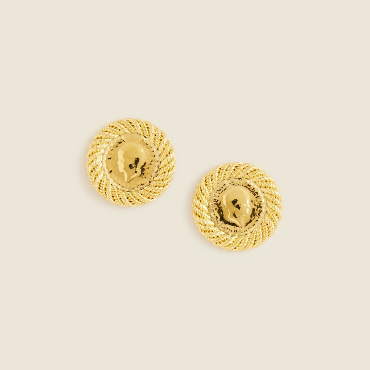 Women Rope coin stud earrings - J.Crew