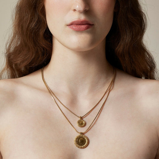Women Layered coin pendant necklace - J.Crew