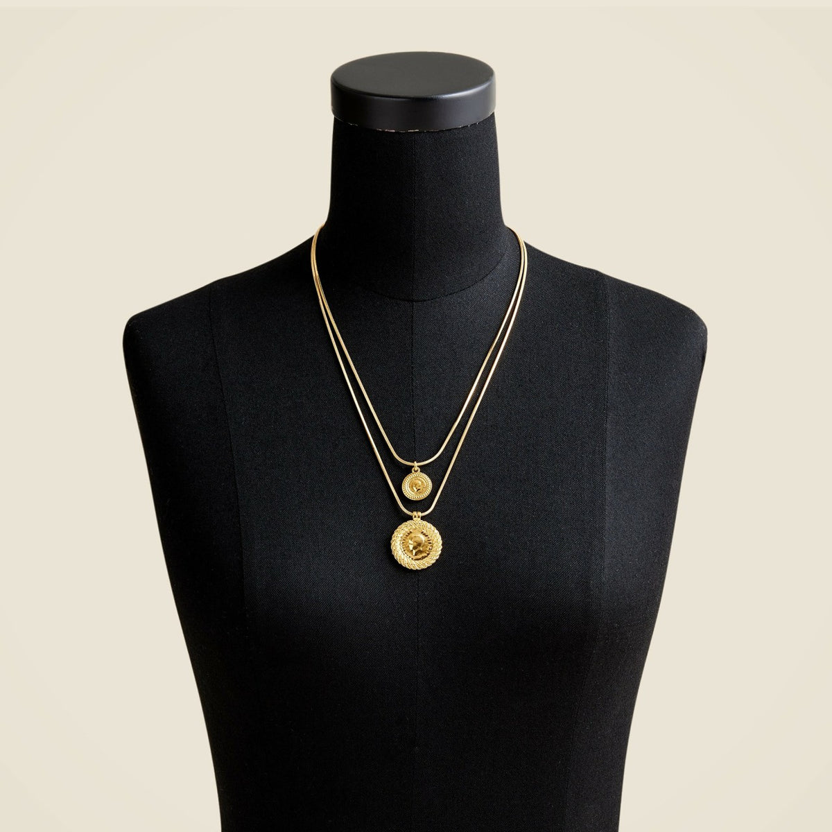 Women Layered coin pendant necklace - J.Crew