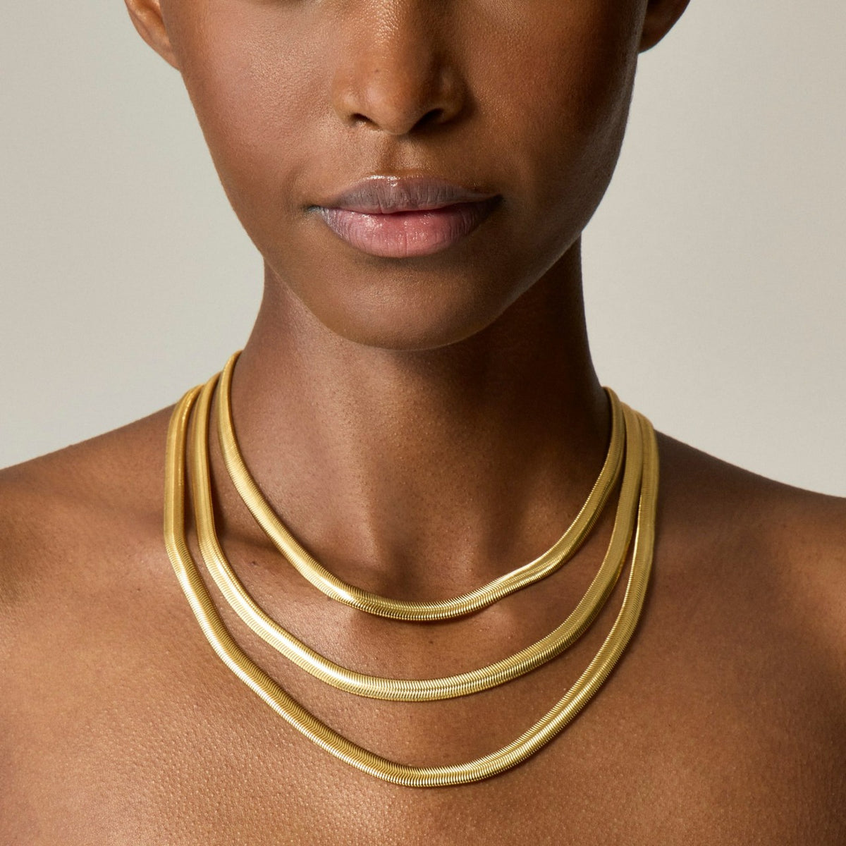 Women Layered snake chain necklace - J.Crew