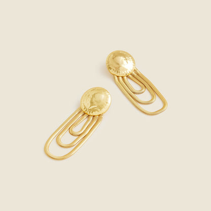 Women Coin chain drop earrings - J.Crew