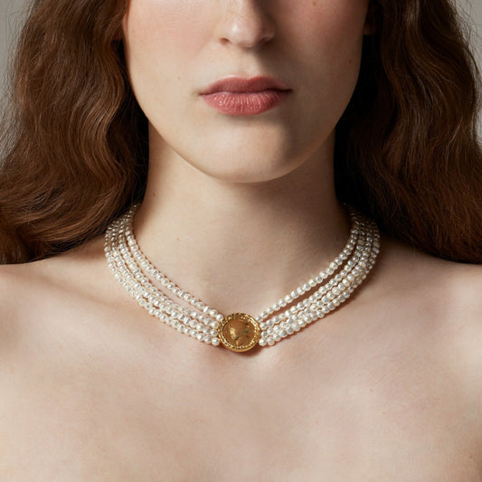 Women Pearl coin necklace - J.Crew