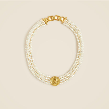 Women Pearl coin necklace - J.Crew