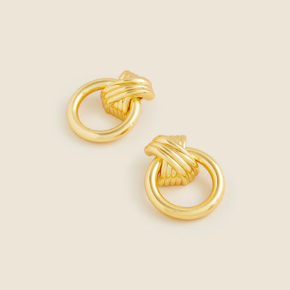 Women Crisscross door knocker earrings - J.Crew