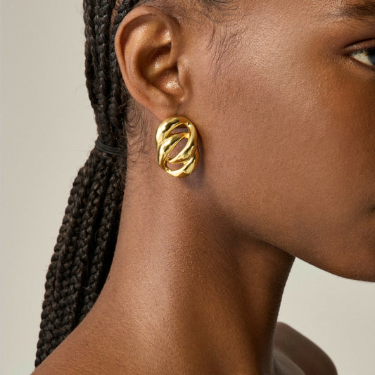 Women Sculptural link earrings - J.Crew
