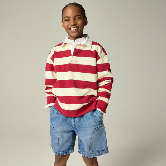 Kids Kids' rugby sweatshirt in striped terry - J.Crew