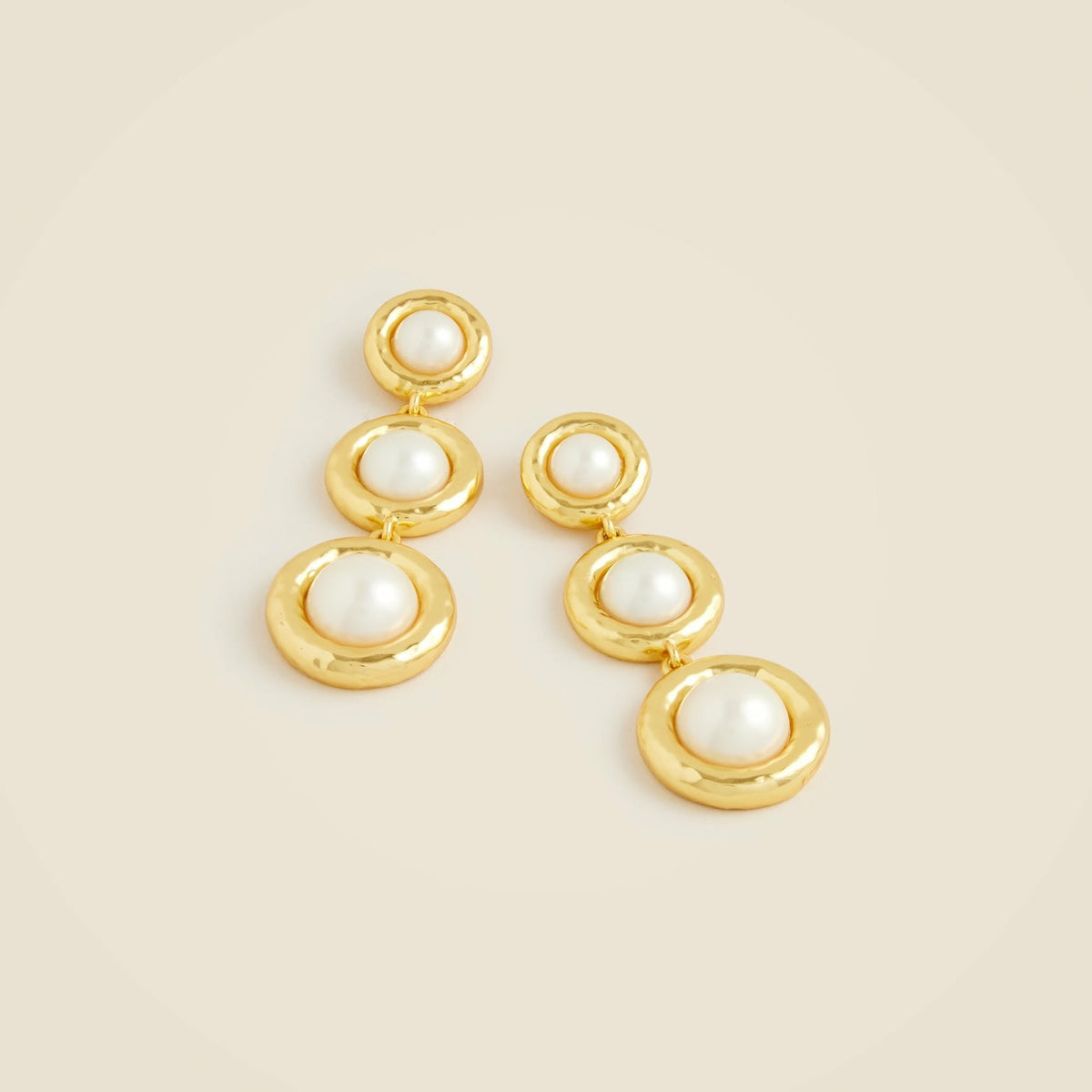 Women Inset pearl tiered earrings - J.Crew