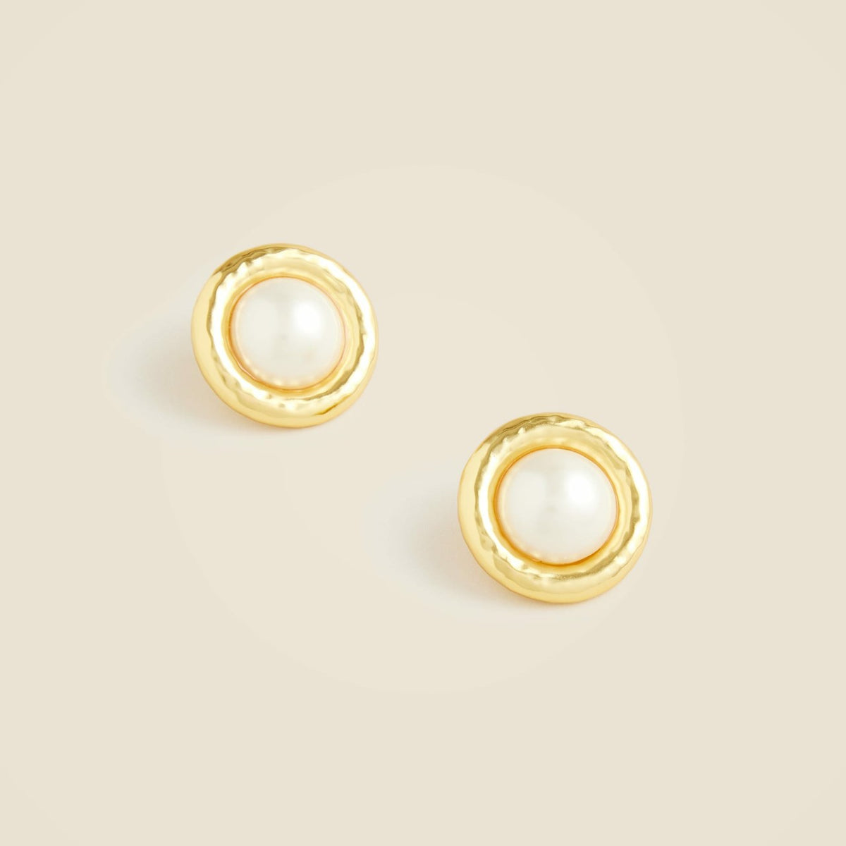 Women Inset pearl stud earrings - J.Crew