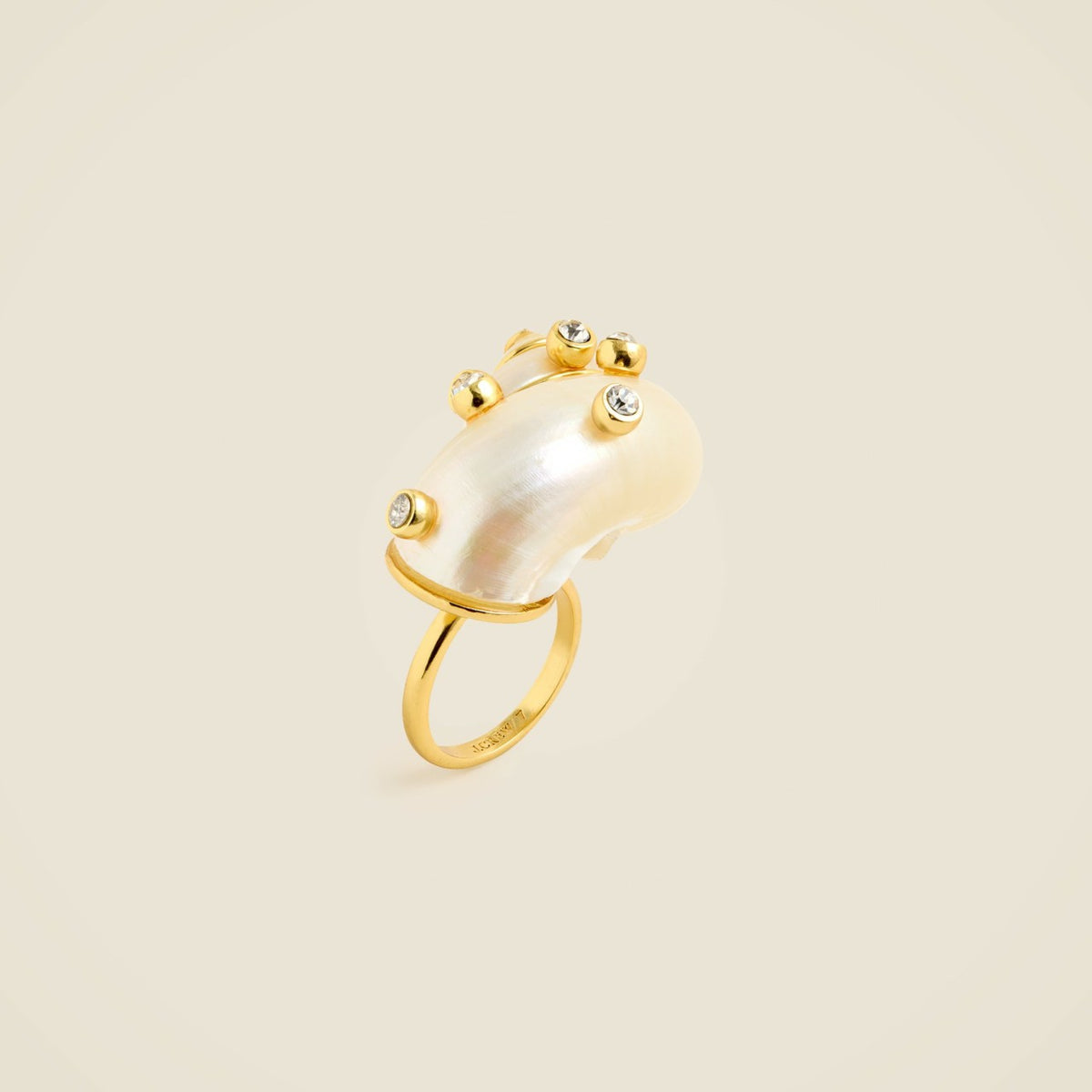 Women Seashell ring with crystals - J.Crew