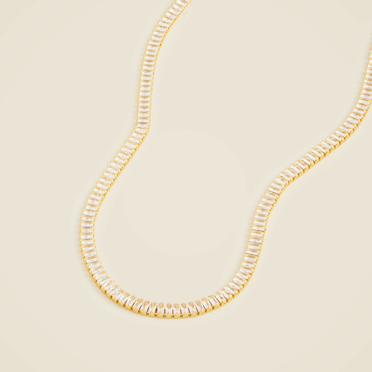Women Dainty bezel-set cubic zirconia necklace - J.Crew
