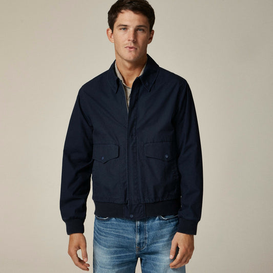 Men Flight jacket in cotton poplin - J.Crew