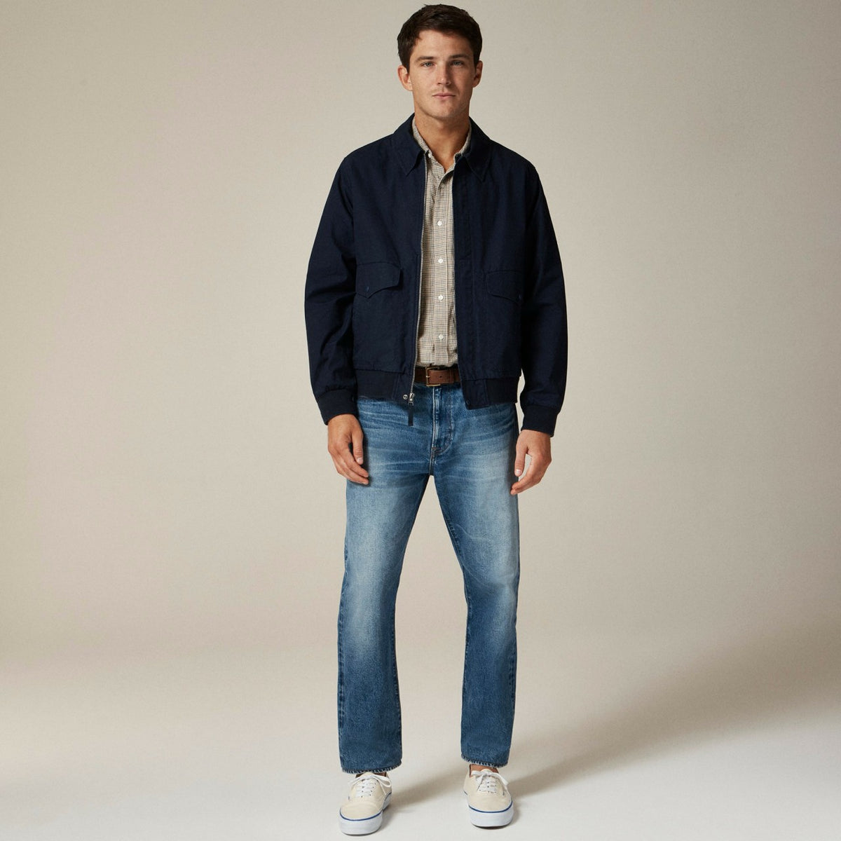 Men Flight jacket in cotton poplin - J.Crew