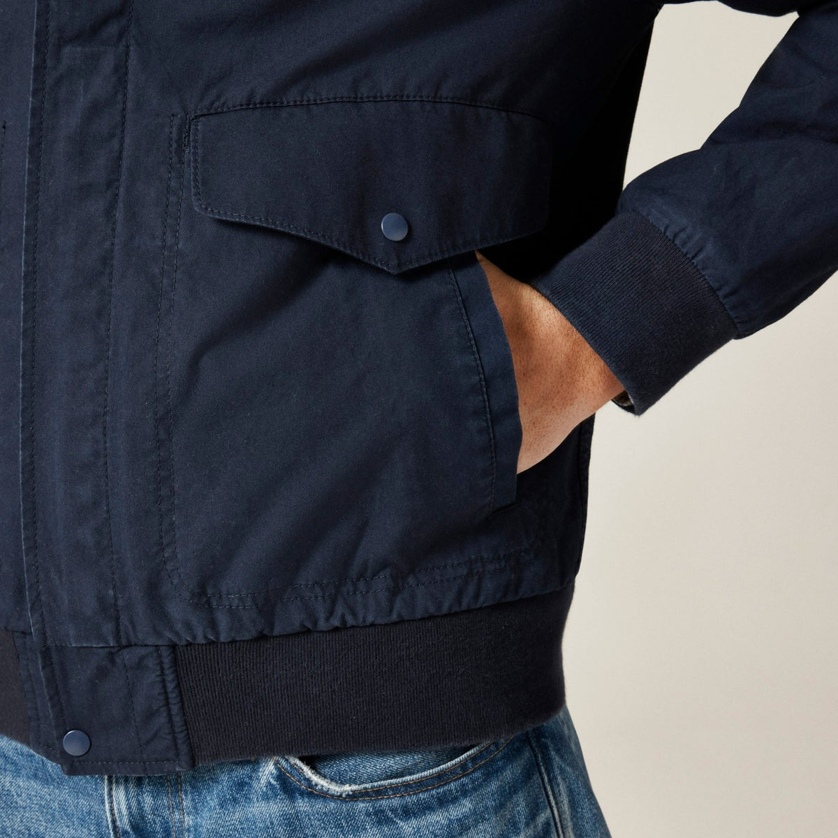 Men Flight jacket in cotton poplin - J.Crew