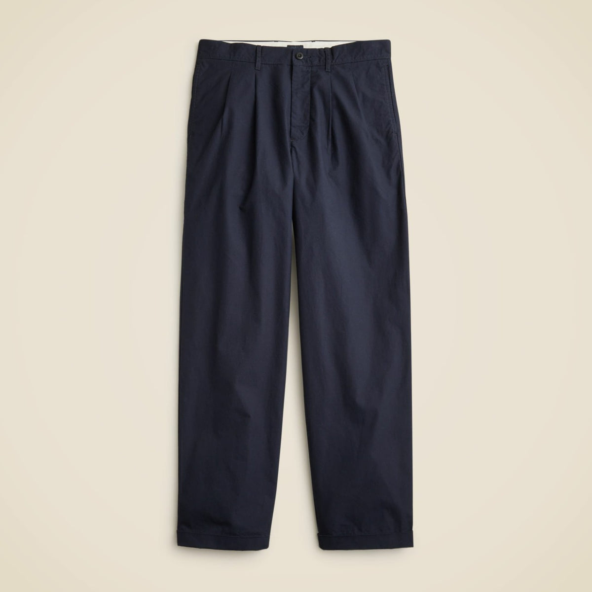 Men Relaxed-fit double-pleated cotton poplin chino pant - J.Crew