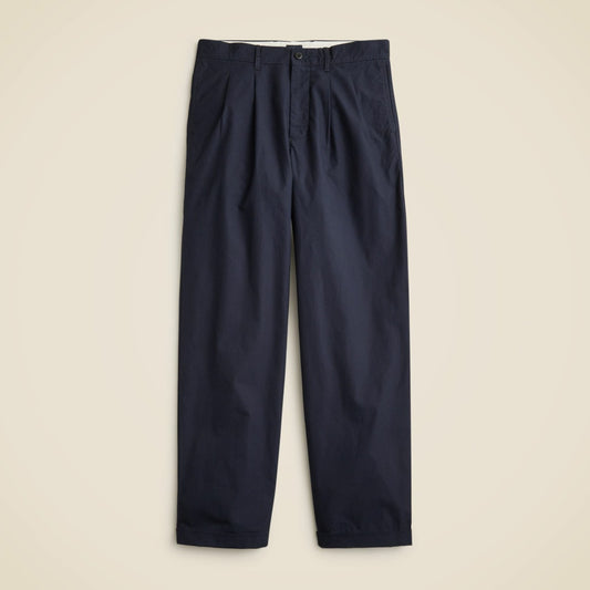 Men Relaxed-fit double-pleated cotton poplin chino pant - J.Crew