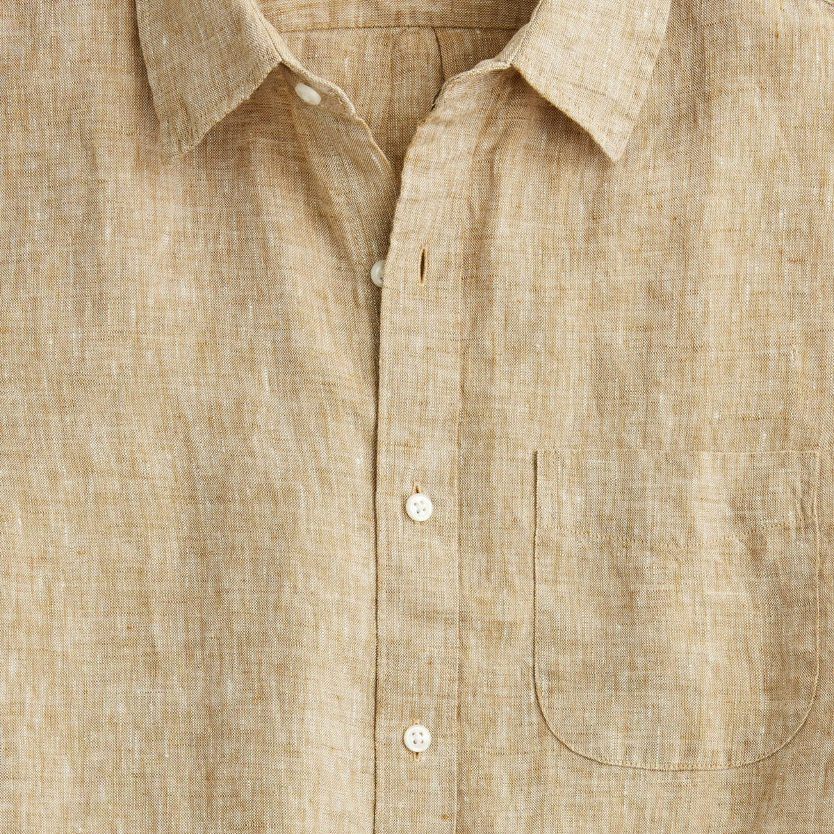 Men Short-sleeve linen point-collar shirt - J.Crew