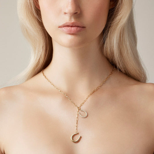 Women Horseshoe lariat necklace - J.Crew