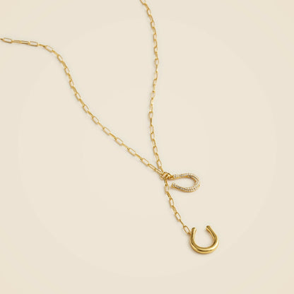 Women Horseshoe lariat necklace - J.Crew