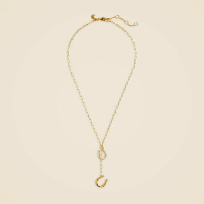 Women Horseshoe lariat necklace - J.Crew