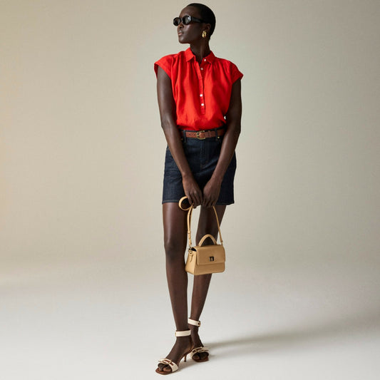 Women New Capitaine shirt in Baird McNutt Irish linen - J.Crew