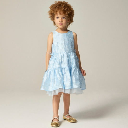 Kids Girls' tiered dress in jacquard - J.Crew
