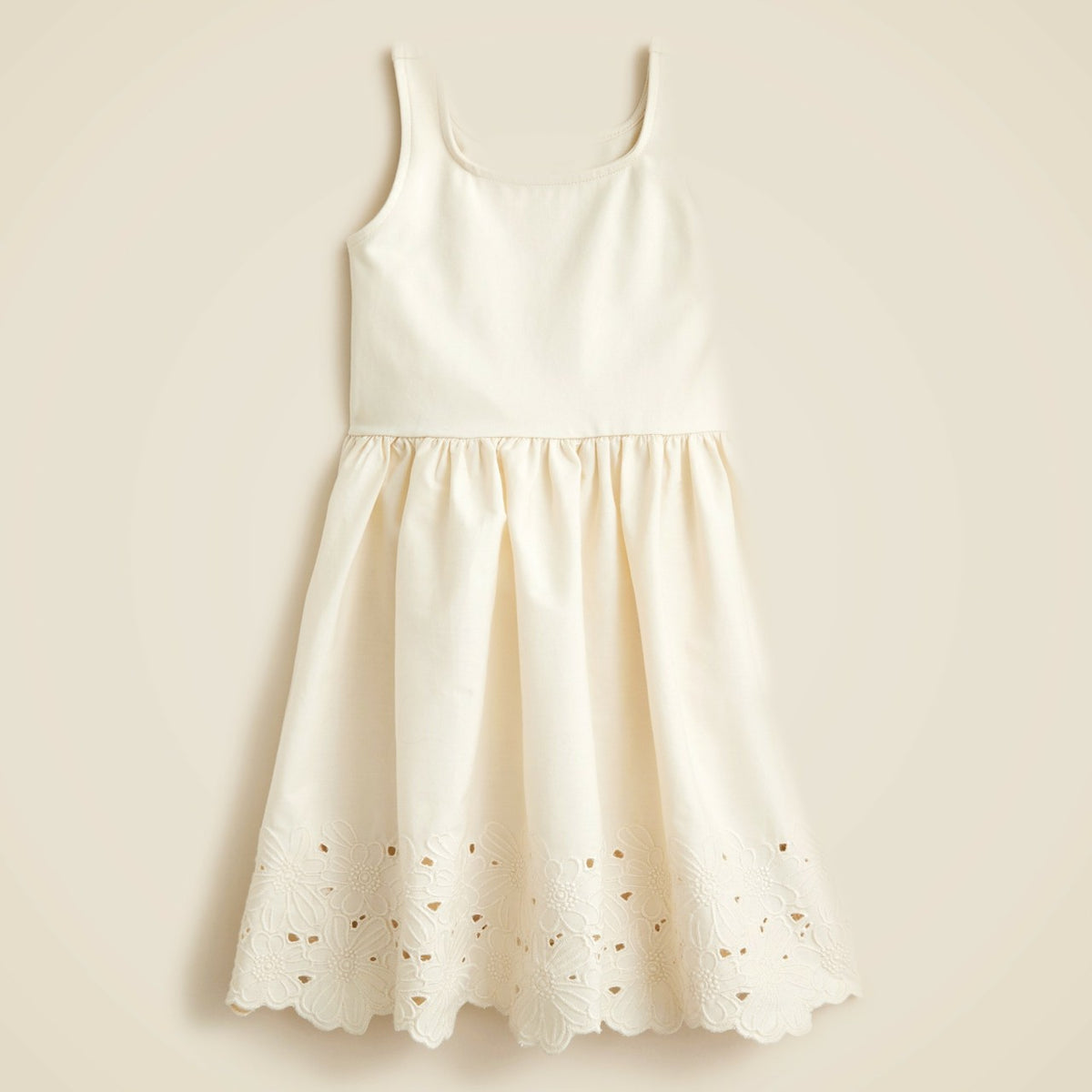 Kids Girls' eyelet-trim mixy dress - J.Crew