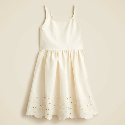 Kids Girls' eyelet-trim mixy dress - J.Crew