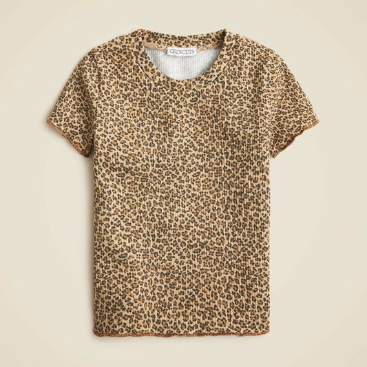 Kids Girls' short-sleeve T-shirt in striped vintage rib - J.Crew