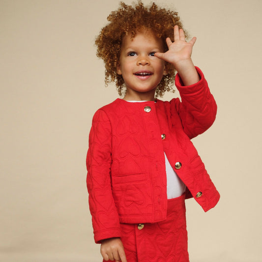 Kids Girls' heart-quilted jacket - J.Crew