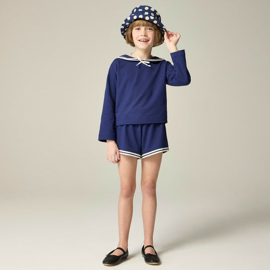 Kids Girls' sailor-collar sweatshirt - J.Crew