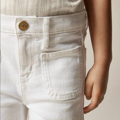 Kids Girls' Sailor stretch denim trouser in white - J.Crew