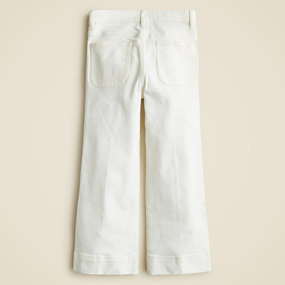 Kids Girls' Sailor stretch denim trouser in white - J.Crew