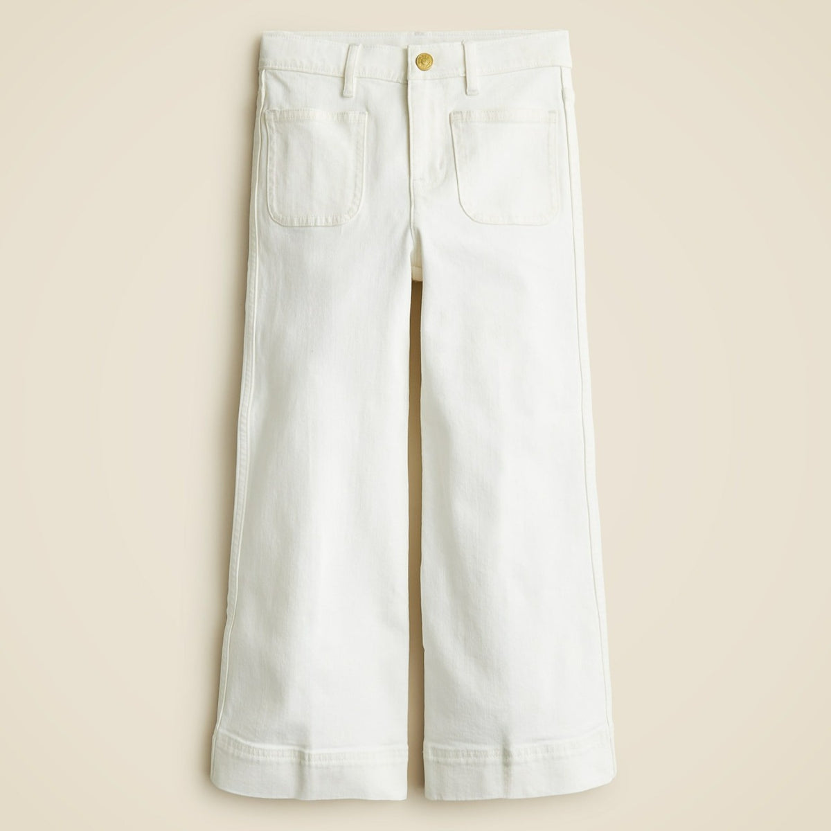 Kids Girls' Sailor stretch denim trouser in white - J.Crew