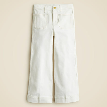 Kids Girls' Sailor stretch denim trouser in white - J.Crew