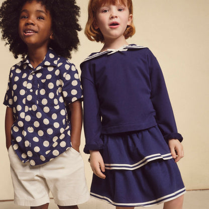Kids Girls' tiered Sailor skirt in terry - J.Crew