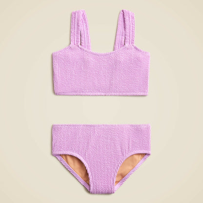 Kids Girls' smocked two-piece swimsuit with UPF 50+ fabric - J.Crew