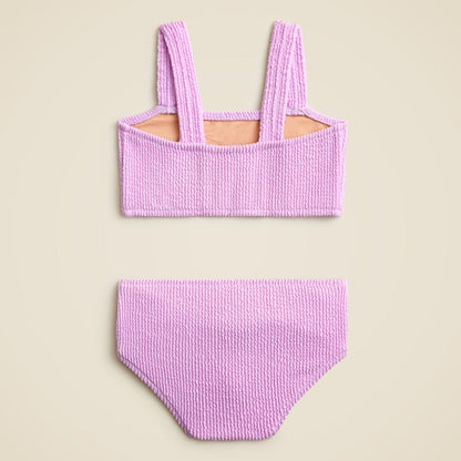 Kids Girls' smocked two-piece swimsuit with UPF 50+ fabric - J.Crew